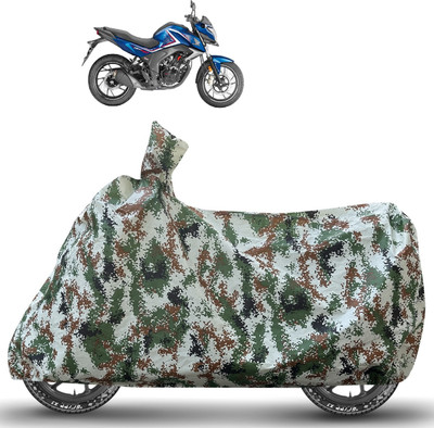 Caronix Waterproof Two Wheeler Cover for Honda(CB Hornet 160, Green)