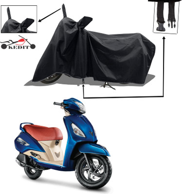 KEDIT Two Wheeler Cover for TVS(Jupiter 125, Black)