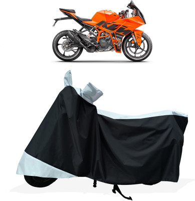Tricway Two Wheeler Cover for KTM(RC125, White, Black)