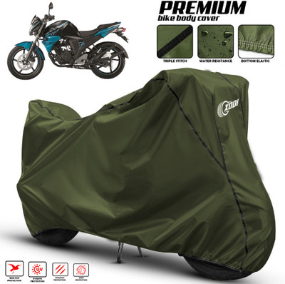 AutoGalaxy Waterproof Two Wheeler Cover for Yamaha(FZ S FI (V 2.0), Green, Black)