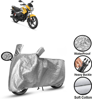 CODOKI Waterproof Two Wheeler Cover for Hero(Passion, Silver)