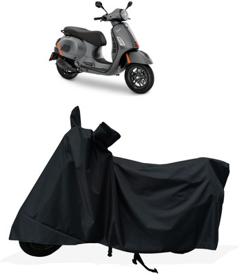 Tricway Two Wheeler Cover for Vespa(GTS Super 300 BS6, Black)