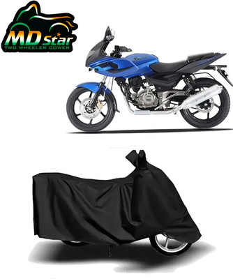 Mdstar Waterproof Two Wheeler Cover for Bajaj(Pulsar 220 DTS-i, Black)