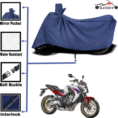 KEDIT Two Wheeler Cover for Universal For Bike(CB 400, Blue)