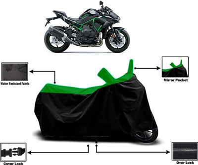Amexride Two Wheeler Cover for Kawasaki(ZH2 BS6, Green)