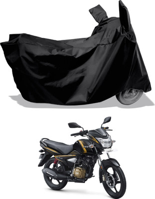 Amexride Two Wheeler Cover for TVS(Victor Premium BS6, Black)