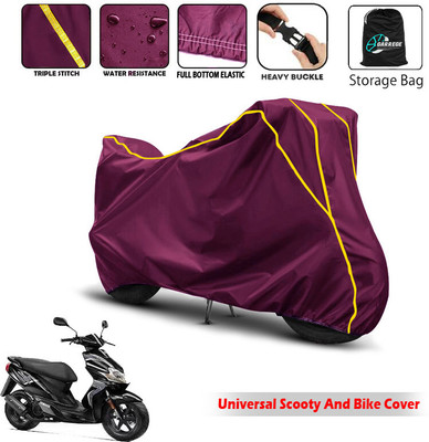 AUTOBIRSA Two Wheeler Cover for Yamaha(Jog R, Maroon)