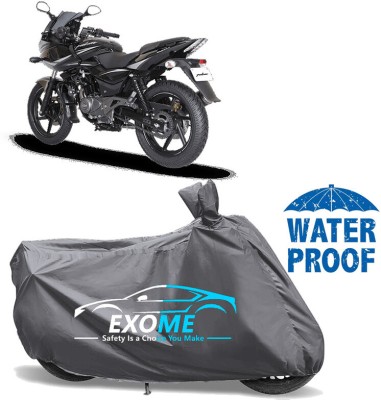 EXOME Waterproof Two Wheeler Cover for Bajaj(Pulsar 220F, Grey)