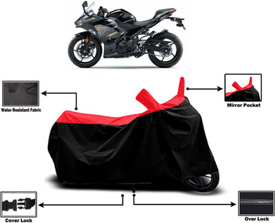 Amexride Two Wheeler Cover for Kawasaki(Ninja 650 BS6, Red)