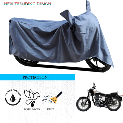 ANTHUB Waterproof Two Wheeler Cover for Royal Enfield(Bullet 350 Twinspark, Grey)