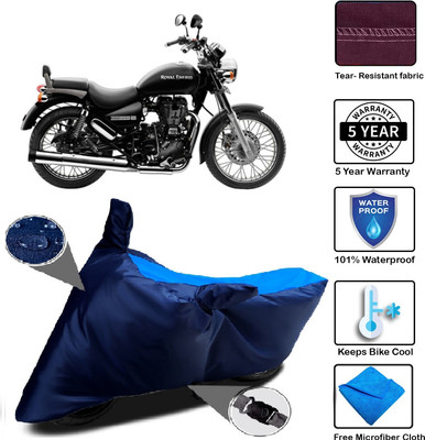 MISSION COLLECTION Waterproof Two Wheeler Cover for Royal Enfield(Thunderbird 500, Blue)