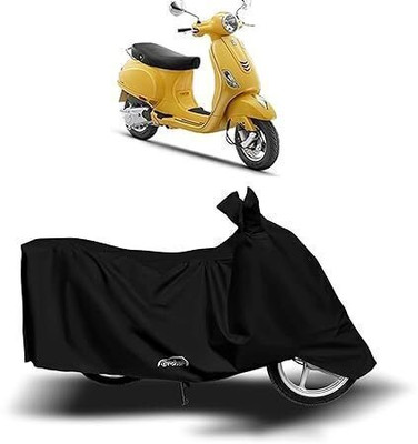 COTSHER Waterproof Two Wheeler Cover for Vespa(ZX 125 BS6, Black)