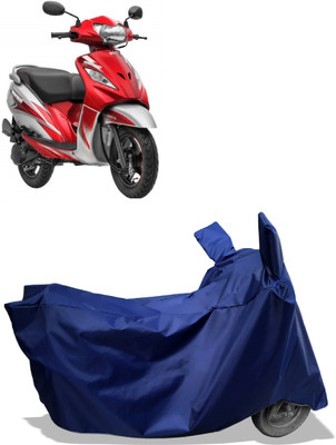 Amexride Two Wheeler Cover for TVS(Wego, Blue)