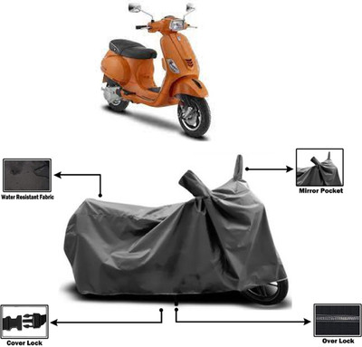 Amexride Two Wheeler Cover for Piaggio(Vespa SXL, Grey)