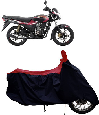 KEDIT Two Wheeler Cover for Bajaj(Platina 110 H-Gear, Red, Black)