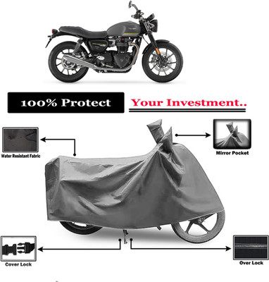 Amexride Two Wheeler Cover for Triumph(Speed Twin BS6, Grey)