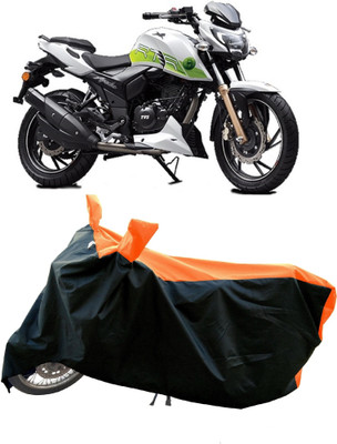 DeepShakshi AUTOMOTIVE Waterproof Two Wheeler Cover for TVS(Apache RTR 200 Fi E100, Orange)