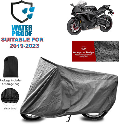 GOSHIV-car and bike accessories Waterproof Two Wheeler Cover for Yamaha(YZF R1M BS6, Grey)