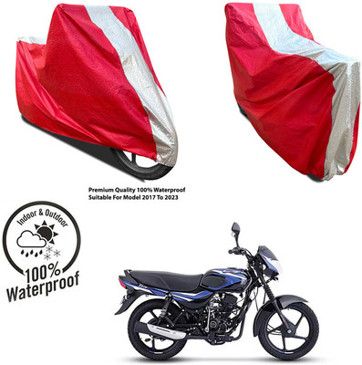AUTOCAD Waterproof Two Wheeler Cover for Honda(CB Hornet 160R, Silver, Red)
