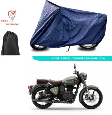 CODOKI Waterproof Two Wheeler Cover for Royal Enfield(Classic 350 Signals, Blue)