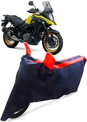 AUTO PEARL Two Wheeler Cover for Suzuki(V-Strom 650 XT, Red, Blue)