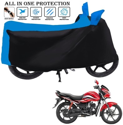 AUTOCAD Waterproof Two Wheeler Cover for Hero(Passion Xpro, Black, Blue)