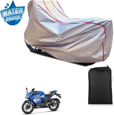 PAGORA Waterproof Two Wheeler Cover for Suzuki(Gixxer SF 150, Silver)