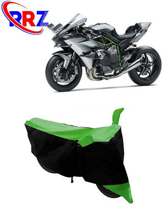 RRZ Waterproof Two Wheeler Cover for Kawasaki(Ninja H2R, Black, Green)