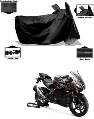 DeepShakshi AUTOMOTIVE Two Wheeler Cover for TVS(Apache RR 310, Black)