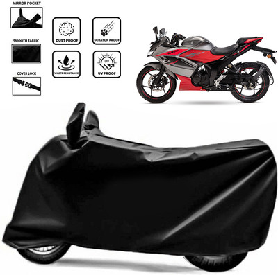 ANTHUB Waterproof Two Wheeler Cover for Suzuki(Gixxer SF 150, Black)