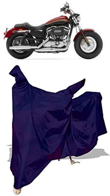 Amexride Two Wheeler Cover for Harley Davidson(1200 Custom, Blue)