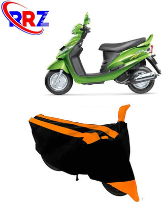 RRZ Waterproof Two Wheeler Cover for Mahindra(Rodeo RZ, Black, Orange)