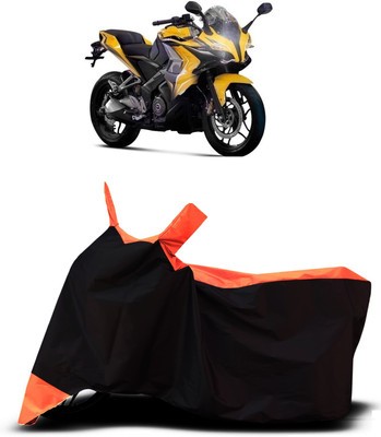 VESMEI Two Wheeler Cover for Bajaj(Pulsar SS400 BS6, Orange)