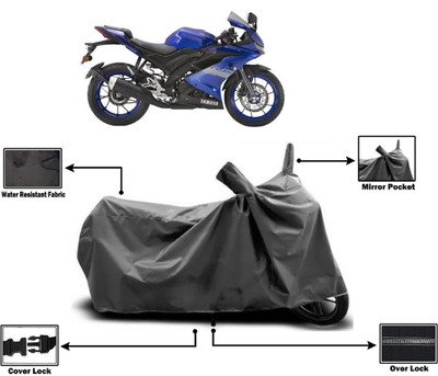 Amexride Two Wheeler Cover for Yamaha(YZF R15 V3 BS6, Grey)