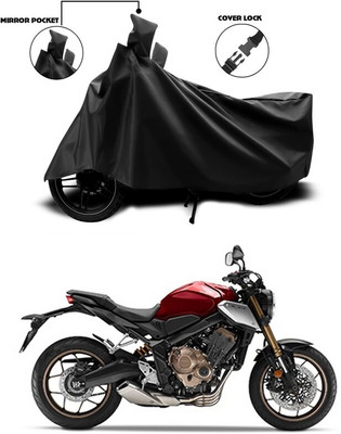 DeepShakshi AUTOMOTIVE Two Wheeler Cover for Honda(CBR 650F, Black)