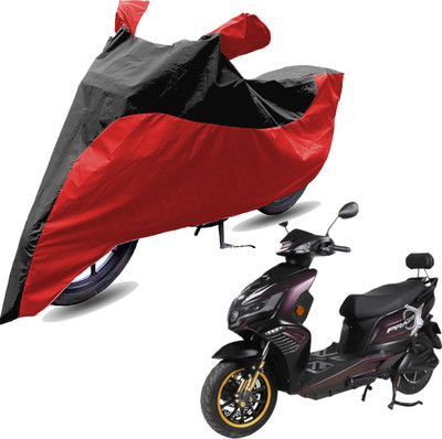 RiderShine Two Wheeler Cover for Okinawa(i-Praise, Red, Black)