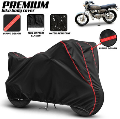 Mwiss Waterproof Two Wheeler Cover for Yamaha(RX 100, Black, Red)