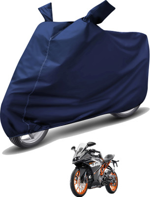 Auto Hub Waterproof Two Wheeler Cover for KTM(RC 390, Blue)