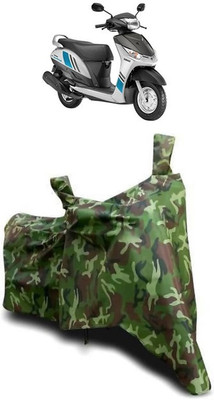 ATBROTHERS Waterproof Two Wheeler Cover for Yamaha(Alpha BS6, Multicolor, Green)