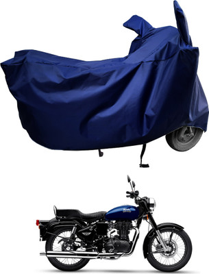 Amexride Two Wheeler Cover for Royal Enfield(Bullet 350 New BS6, Blue)