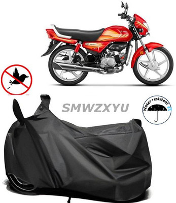 smwzxyu Two Wheeler Cover for Hero(HF Deluxe i3s, Black)
