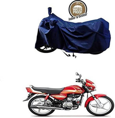 RAAMKM Two Wheeler Cover for Hero(HF Deluxe BS6, Blue)