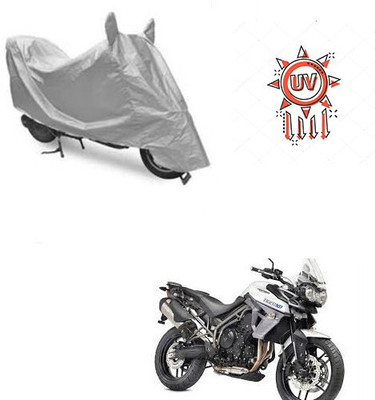 DeepShakshi AUTOMOTIVE Waterproof Two Wheeler Cover for Triumph(Tiger 800 XR, Silver)