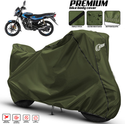 OliverX Waterproof Two Wheeler Cover for Bajaj(Platina 110 H-Gear, Green, Black)