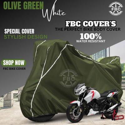 OliverX Waterproof Two Wheeler Cover for TVS(Apache RTR 160, White)