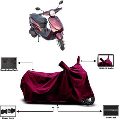 Amexride Two Wheeler Cover for Avon(E Star BS6, Maroon)
