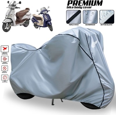 xodi Waterproof Two Wheeler Cover for TVS(Jupiter 125, Silver, Black)