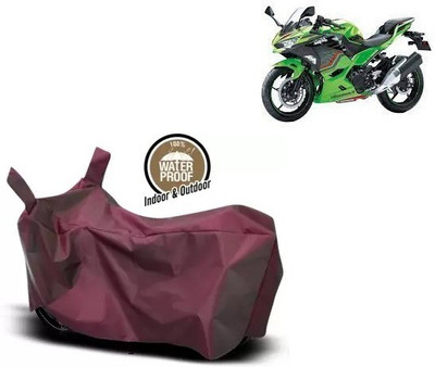 OliverX Waterproof Two Wheeler Cover for Kawasaki(Ninja 400, Maroon)