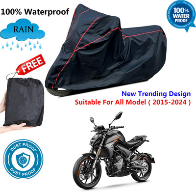 AUTOCAD Waterproof Two Wheeler Cover for CFMoto(300NK, Black, Red)