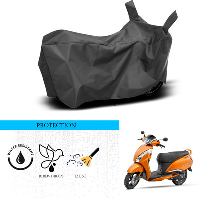 ANTHUB Waterproof Two Wheeler Cover for TVS(Jupiter 125, Black)
